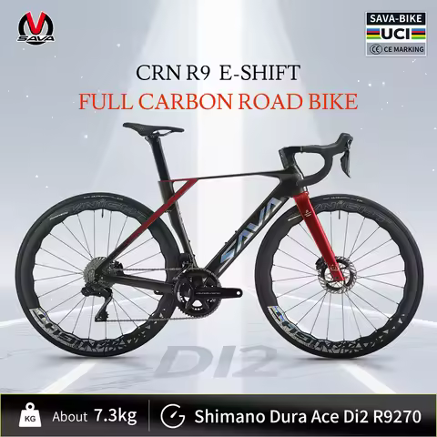 SAVA CRN R9 Full Carbon Fiber Electronic Shift Road Bike Ultra-lightweight 7.3kg Equipped with SHIMA