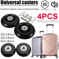 [4Pcs] Luggage Wheel Replacement Rubber Luggage Replacement Wheel 40 45 50 60 x 18mm Rubber Suitcase Wheels
