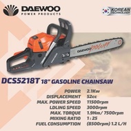 DAEWOO Gasoline Chainsaw DCS5218T 18''Inch 52cc Cordless Chainsaw Petrol Mesin Gergaji Kayu Mesin Potong Kayu