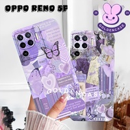 UNGU [GCS271] Bumper tpu Oppo Reno 5F 4F 7Z 8Z Reno 4 4G 5 4G 5 5G 6 4G Latest Abstract Motif purple