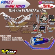 PAKET NINU NINU - Satria FU150 Karbu FullSystem SJ-88 Blue dan Limited