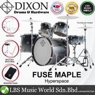 Dixon PODFM522HS Fuse Maple 5 Pieces Acoustic Drum Kit Set - Hyperspace (FM522)
