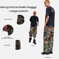 DC CLOTHING OFFICIAL ARMY DETACHABLE BAGGY CARGO PANTS