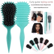 Curling Definition Styling Comb Hairdressing Comb Guitar Shape Bounce Comb Air Cushion Comb Massage 