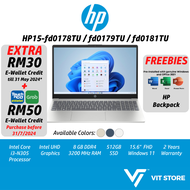 HP 15-fd0178TU / 15-fd0179TU / 15-fd0181TU Laptop Intel Core i3-N305, 8GB, 512GB, Intel UHD, 15.6" FHD, W11