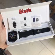 original jam tangan smartwatch t500 tali hijau watch iwo aple - t500 plus hitam