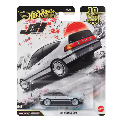 Hot Wheels FPY86 9C1P Japan Historics 5 Honda CR-X/Nissan Skyline 2000GT-R/Toyota AE86/Datsun 6201/6