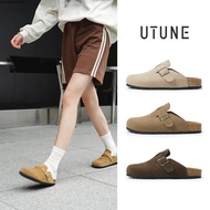 UTUNE Retro Bok-en Suede Slip-Ons with Thick Sole - Adjustable Women's Sneakers