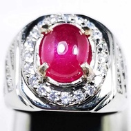 Genuine NATURAL RUBY GEMSTONE RING SILVER BANGKOK 926 READY TO USE