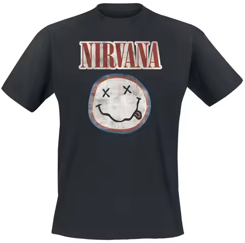 Nirvana Grunge Art T-shirt - A Retro Band Rock Metal Element Street Hip-hop Enthusiast T-shirt.