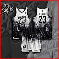 ▻  ◒ ♂ Deesigns 02 Basketball Jersey High Quality White-black Design Free Customized Name and Numb