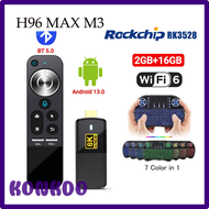 [KONKDO] H96สูงสุด M3แอนดรอยด์13. 0ดองเกิลทีวีมินิ WIFI 6 HD 8K TVStick 2G 16G กล่องสมาร์ททีวี BT5.0