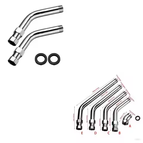 425C 2 Pack Adjustment 135 Degree Shower Hose Adapters Rustproof for Hand Showers
