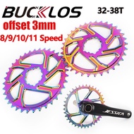 Mountain Bike Chainring GXP Integrated Chainring Aluminum Alloy Wide Narrow Chainring 32-38T Single 