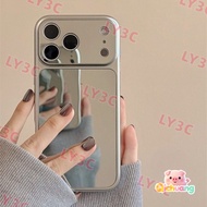 Simple Silver Mirror Phone Case for Realme 15 15T 14 14T 13 12 Pro Plus Lite GT Neo6 SE GT8 GT7 7T G