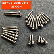 [BYKER OI] SALAYA-style stainless steel motorcycle screw and engine block screw set for EXCITER mode