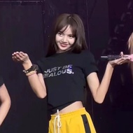 Lisa Celebrity Black Short Sleeve T-Shirt Women Summer Letter Rhinestone Pure Cotton Loose Top Desig