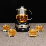 門市到期!蒸煮茶器套裝養生加厚耐熱玻璃煮茶爐家用加熱小電熱爐茶具電茶壺