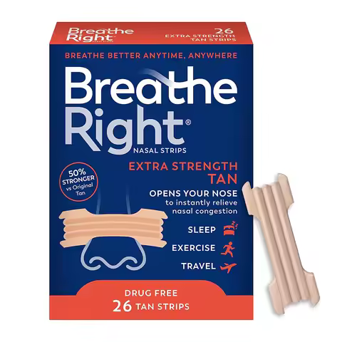 26/52/78 Pcs Breathe Right Nasal Strips,Stop Snoring,Tan Nasal Strips,Drug-Free Snoring Solution & I