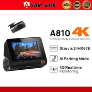 70mai A810 4K Dash Cam Dual Vision Car Recorder with GPS ADAS