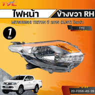 TYC ไฟหน้า MITSUBISHI TRITON ปี 2015 (KJ3T) โคมดำ LH (20-F060-A5-2B) RH (20-F059-A5-2B)