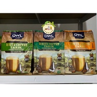 Owl White Coffee Tarik 3in1 Coconut Sugar, Hazelnut, Original Contents 15 Sachets x 36g Made in Malaysia