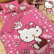 HELLO KITTY經典甜美單人床包  床單 枕頭套 床包組 床單組 寢具 居家生活（單人）《現貨＋預購下單請詢問 》