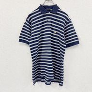 Brooks Brothers Golden Fleece 短袖 Polo 衫，條紋，海軍藍，S 碼，古著