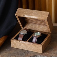 個性化木製手錶盒 - 手工製作實木小珠寶收納盒