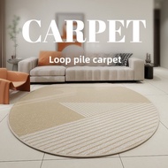 Minimalist Circle Plush Rug, Living Room Coffee Table Mat, Bedroom Bedside Rug, Wear-resistant Rug