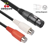 NICESI XLR Splitter Cable, Dual RCA to 1 XLR Plug and Play 3-Pin XLR Female to 2 RCA Female Y-Splitt