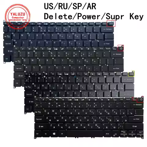 US/RU/SP/AR Laptop Keyboard For ACER A314-35 A514-52/G/K SF114-32 SF313-51 SP513-51 SP513-52NP SP513