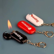 Keychain mancis creative Ordinary Flame Lighter(Gas Refillable Api Biasa)