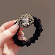 374 Korean Version Rhinestone Water Scrunchy Hair Tie High-End Feeling Classy T