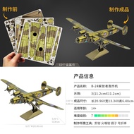 Liberator 3D Ornaments Toy Puzzle Three-Dimensional DIY Stainless Steel Model B-24 Assembled Bomber 