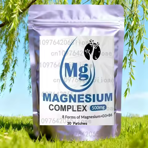 Magnesium Compound 30 Patches , Maximizing Absorption of 8 Active Forms - Glycine, Citric Acid, Taur
