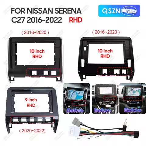 QSZN FOR NISSAN SERENA C27 2016-2022 Car Android Radio Plastic Frame Fascia Dashboard Mounting Brack