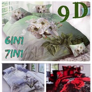 Katil empat keping ❗️CLEARANCE❗️New 9D Fitted QUEEN Bedsheet  7 in1 | Bedsheet 6 in 1 | Cadar Queen 