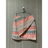 Prelove ZARA Pink Ethnic Skirt biru Skirt