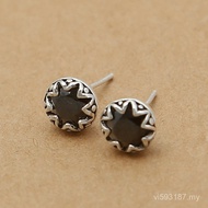 S925 Japanese Korean Earrings Pointed Star Unique Jewelry Sterling Silver Wholesale Thai Silver Fact