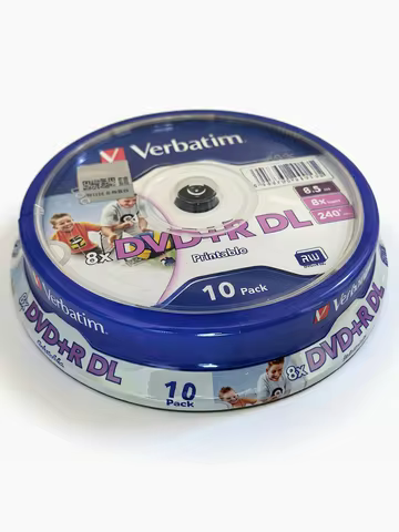 DVD+R DL D9 8.5GB 240Min 8X Double Layer 10Pcs/Spindle