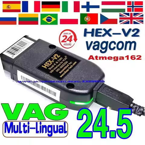 2024 Newest V24.5 VCDS VAGCOM Scanner Tools ST32F429 Scanne Diagnostic Cable HEX V2 OBD Tools FOR VW