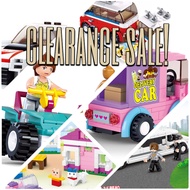 Clearance Sale 50% Off Sluban Building Blocks M38 B0173 B0176 B0179 Fire Engine Excavator Mini Bus