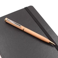 台灣檜木原子筆│旋轉彈出式木製油性鋼珠筆,可替換筆芯永久使用