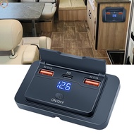 [HME] 3-Ports 12V-24V Car USB Charger Socket Adapter Panel RV Car Charger Truck