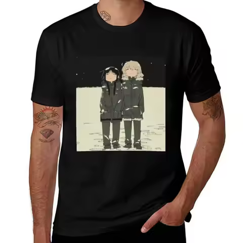Shoujo Shuumatsu Ryokou Girl Last Tour manga T-Shirt Breathable Lightweight Summer Top