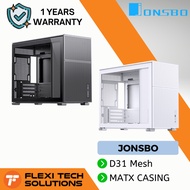 Flexi Tech JONSBO D31 Mesh MATX PC Desktop Case Black & White J-CA-D31-MESH-WH / J-CA-D31-MESH-BK