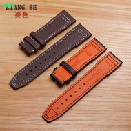 2024 High quality new for❍♦✚ XIN-C时尚5 Bright leather watch strap suitable for IWC pilot series chronograph mark 18 17 men's bracelet accessories