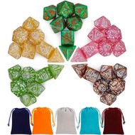 Set Dadu Polihedral CiaraQ - Dadu Permainan Peranan DND untuk Permainan Meja RPG Dungeons and Dragon