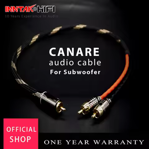 HIFI CANARE L-4E6S RCA To 2RCA Audio Cable / Type-Y Subwoofer Cable 0.3m 0.5m 1m 1.5m 2m 3m 5M